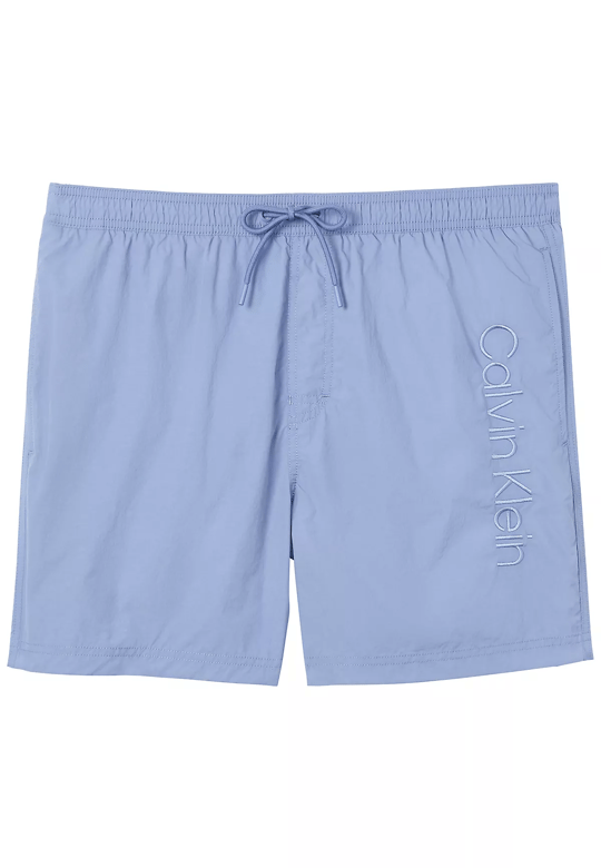Calvin Klein Calvin Klein Erkek Beli Lastikli ve İp Bağlamalı Logo Detaylı Normal Kesim Lila Deniz Şortu LV00N61029-44J