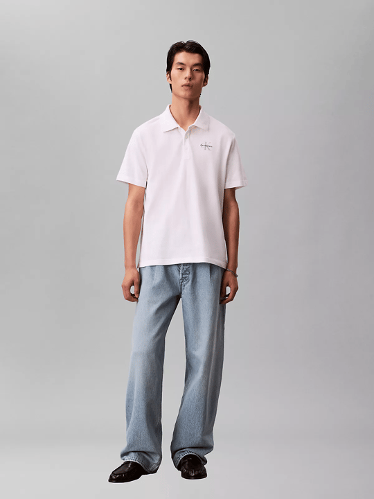 Calvin Klein Calvin Klein Erkek Bisiklet Yaka Kısa Kol Pamuklu Düz Model Beyaz T-Shirt LV04RF209G-YAF