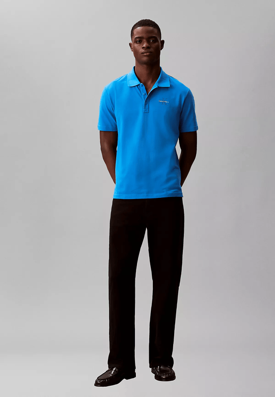 Calvin Klein Calvin Klein Erkek Bisiklet Yaka Kısa Kol Pamuklu Düz Model Mavi T-Shirt LV04RF209G-CFM