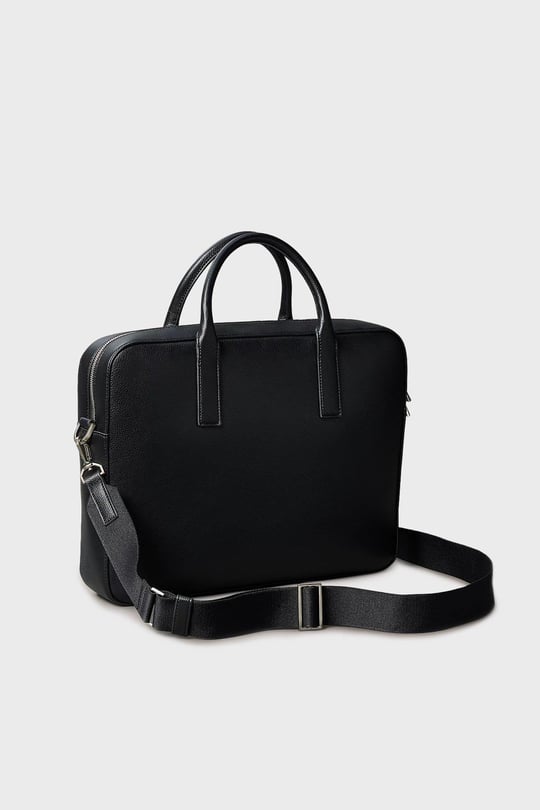 Calvin Klein Calvin Klein Erkek Çıkarılabilir ve Ayarlanabilir Askılı Fermuarlı Siyah Laptop & Evrak Çantası LV04D3157G-UB1