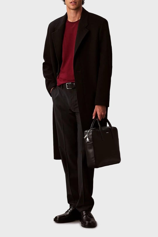 Calvin Klein Calvin Klein Erkek Çıkarılabilir ve Ayarlanabilir Askılı Fermuarlı Siyah Laptop & Evrak Çantası LV04D3157G-UB1