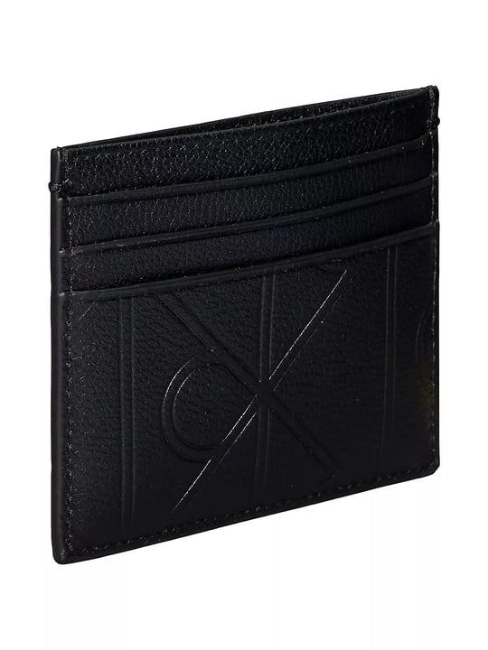 Calvin Klein Calvin Klein Erkek CK Kabartmalı Hakiki Deri Siyah Kartlık LV04D1174G-UB1