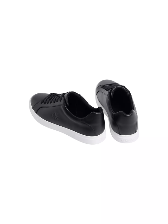 Calvin Klein Calvin Klein Erkek CK Logo Kabartmalı Düşük Bilekli Deri Siyah Sneaker HM0HM02123-BEH
