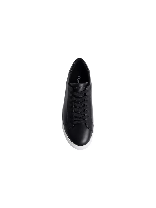 Calvin Klein Calvin Klein Erkek CK Logo Kabartmalı Düşük Bilekli Deri Siyah Sneaker HM0HM02123-BEH