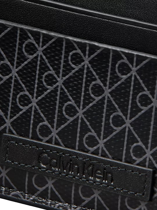 Calvin Klein Calvin Klein Erkek CK Monogram Logo Desenli Siyah Cüzdan LV04D1083G-UB1