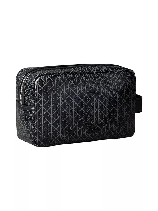 Calvin Klein Calvin Klein Erkek CK Monogram Logo Desenli Fermuarlı Siyah Çanta LV04D1082G-UB1
