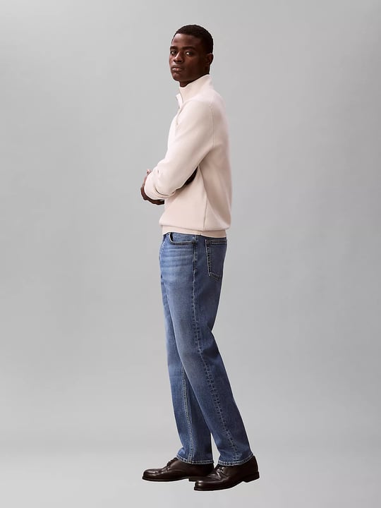 Calvin Klein Calvin Klein Erkek Denim Normal Belli Düz Model Günlük Kullanım Mavi Jeans LV04RF940G-3YF