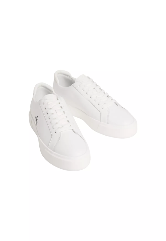 Calvin Klein Calvin Klein Erkek Deri Bağlamalı Rahat Taban CK Yazı Detay Beyaz Sneaker YM0YM01460-0K4
