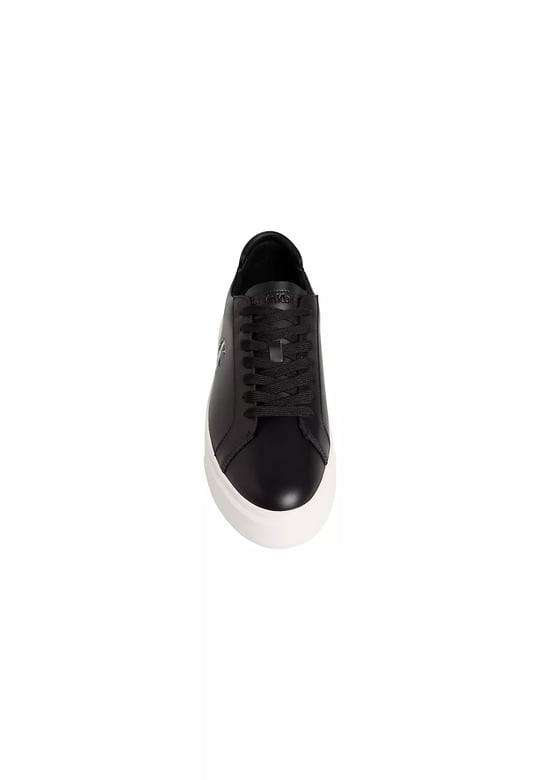 Calvin Klein Calvin Klein Erkek Deri Bağlamalı Rahat Taban CK Yazı Detay Siyah Sneaker YM0YM01460-BEH