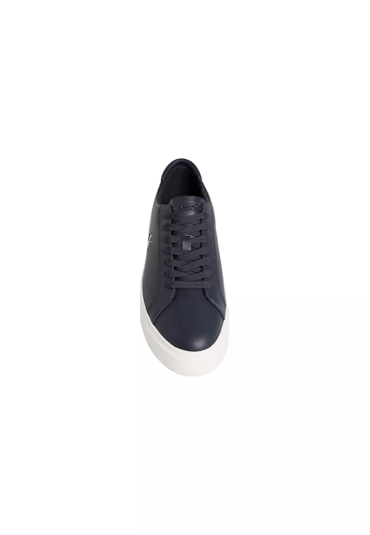 Calvin Klein Calvin Klein Erkek Deri Bağlamalı Rahat Taban CK Yazı Detay Lacivert Sneaker YM0YM01460-BAI