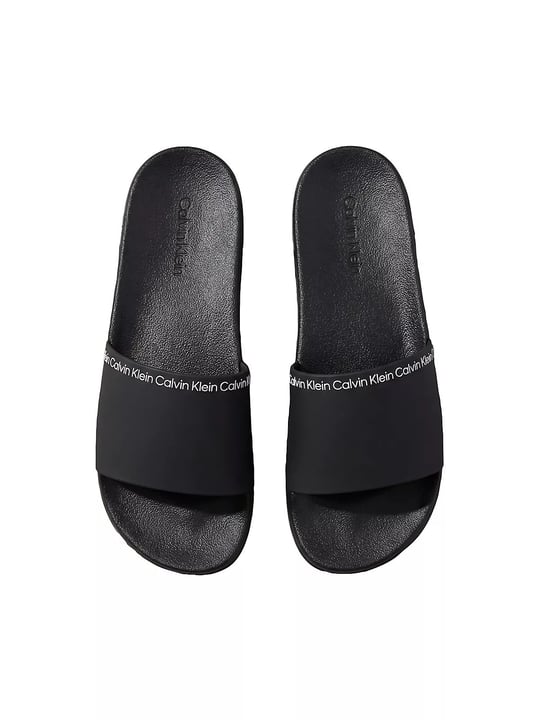 Calvin Klein Calvin Klein Erkek Deri Rahat Taban Günlük Kullanım Siyah Terlik HM0HM02108-BEH