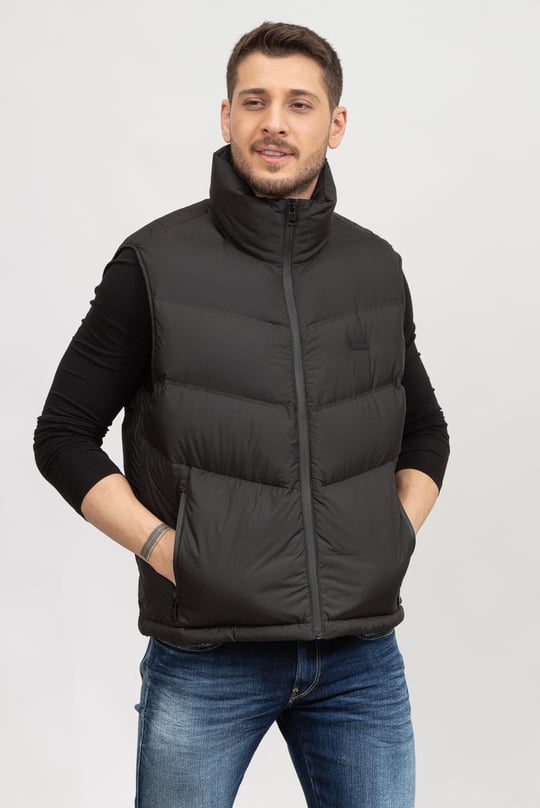 Calvin Klein Calvin Kleın Erkek Dikişsiz Kapitoneli Dik Yaka Jile Siyah Mont K10K110683-BEH