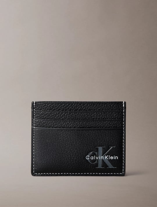 Calvin Klein Calvin Klein Erkek Dokulu Hakiki Deri Yüzey CK Logo Desenli Siyah Cüzdan LV04D1269G-UB1