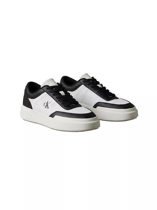 Calvin Klein Calvin Klein Erkek Düşük Bilekli CK Logo İmzalı Deri Beyaz Sneaker HM0HM02326-01W