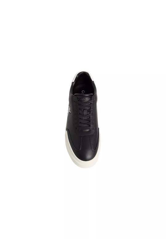 Calvin Klein Calvin Klein Erkek Düşük Bilekli CK Logo Detaylı Deri Siyah Sneaker HM0HM02137-0GM