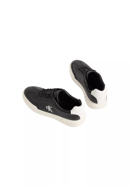 Calvin Klein Calvin Klein Erkek Düşük Bilekli CK Logo Detaylı Deri Siyah Sneaker HM0HM02137-0GM