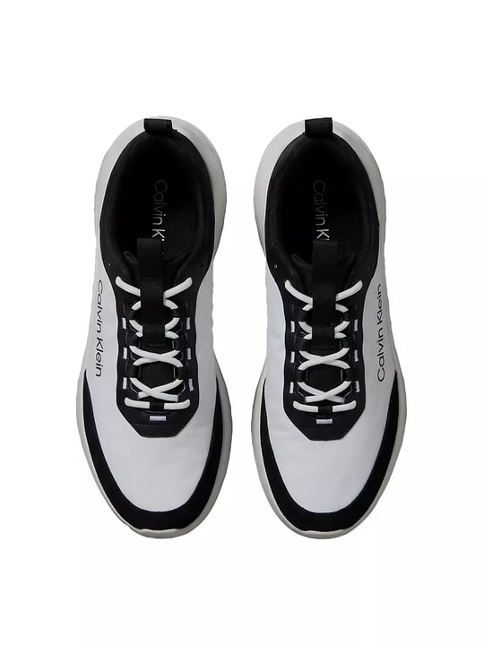 Calvin Klein Calvin Klein Erkek Düşük Bilekli Ortopedik Tabanlı CK Logo Detaylı Siyah-Beyaz Sneaker HM0HM02342-0GM