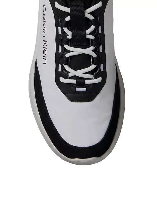 Calvin Klein Calvin Klein Erkek Düşük Bilekli Ortopedik Tabanlı CK Logo Detaylı Siyah-Beyaz Sneaker HM0HM02342-0GM