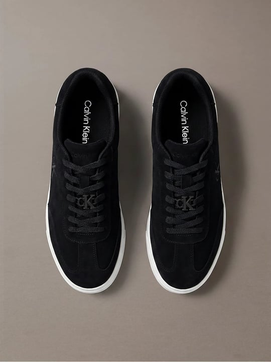 Calvin Klein Calvin Klein Erkek Düşük Bilekli Rahat Taban Ck Logolu Süet Siyah Sneaker HM0HM02201-BEH