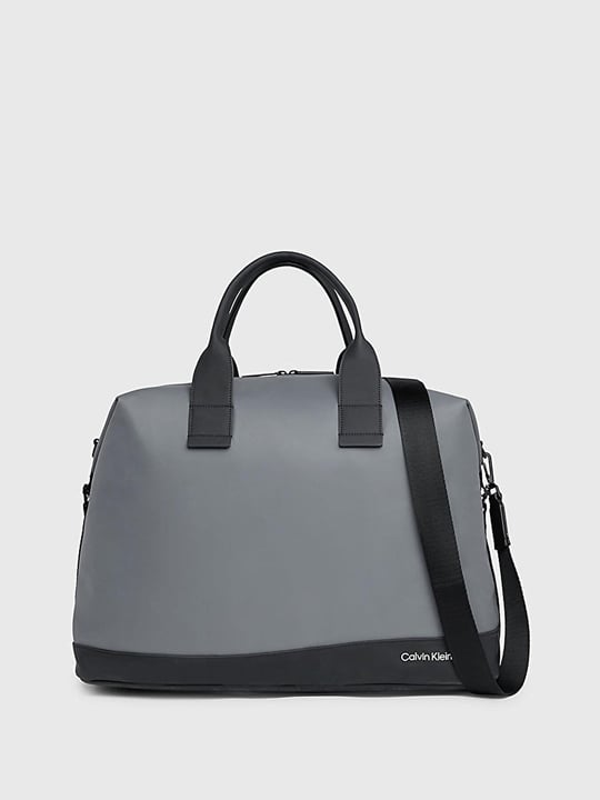 Calvin Klein Calvin Kleın Erkek El Omuz Askılı Marka Logolu Gri Valiz & Bavul K50K511250-PCX