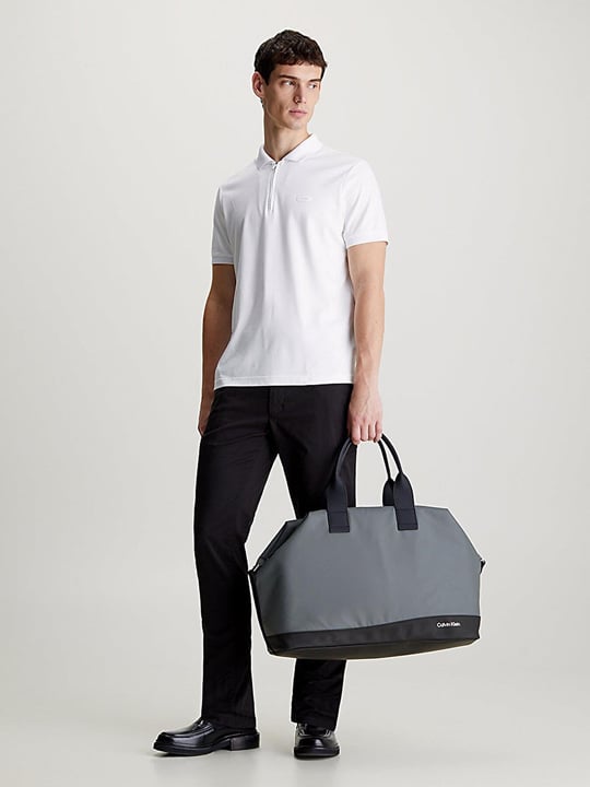 Calvin Klein Calvin Kleın Erkek El Omuz Askılı Marka Logolu Gri Valiz & Bavul K50K511250-PCX