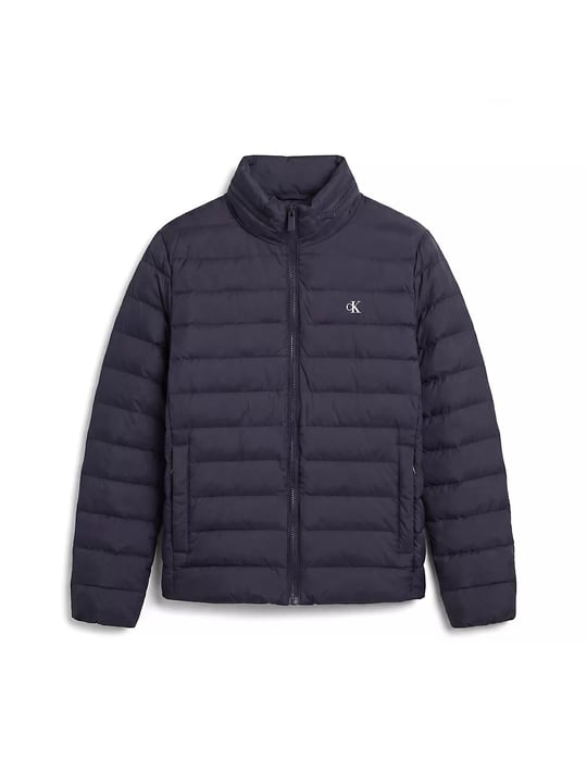Calvin Klein Calvin Klein Erkek Fermuarlı Dik Yaka Kapitoneli Cep Detaylı Lacivert Mont LV04RC511G-CEF