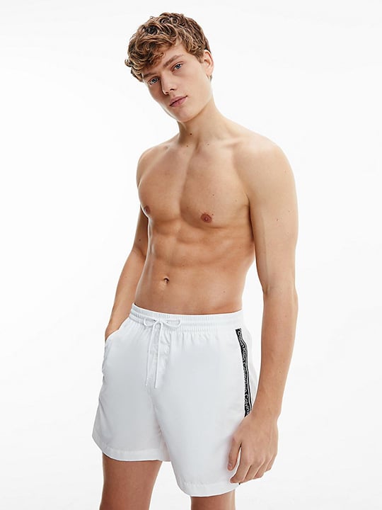 Calvin Klein Calvin Kleın Erkek File Astarlı Beli Lastikli Beyaz Mayo KM0KM00741-BEY