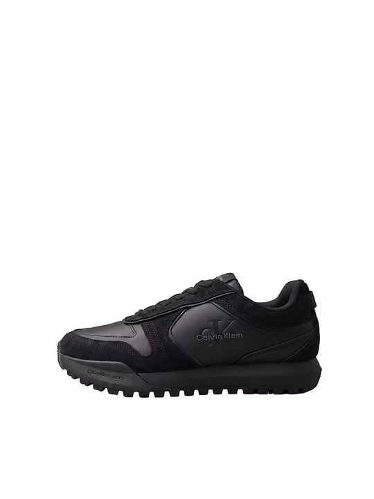 Calvin Klein Calvin Klein Erkek Hakiki Deri Süet Detaylı Logolu Siyah Sneaker YM0YM01461-0GJ