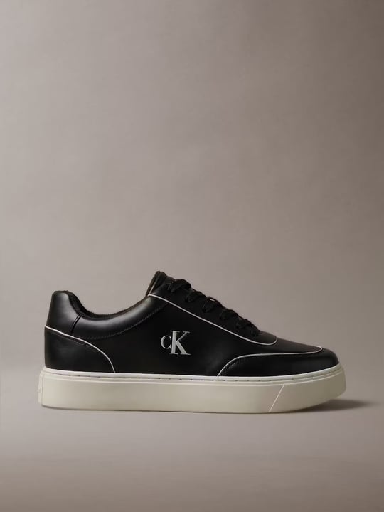 Calvin Klein Calvin Klein Erkek Hakiki Deri İçi Sıcak Astarlı Airfit Tabanlı Kabartma Logolu Siyah Sneaker HM0HM02287-0GK