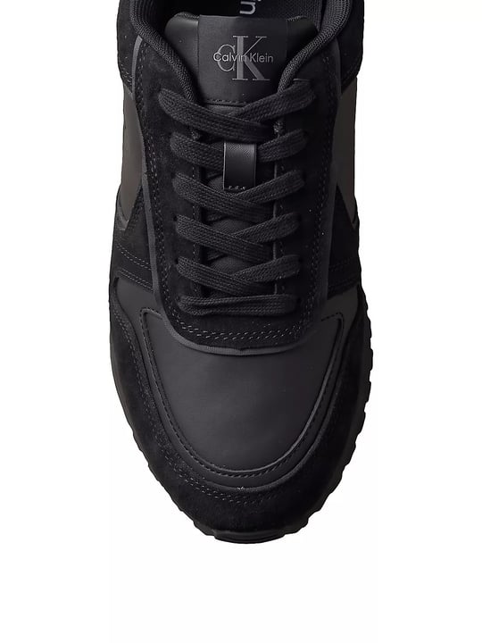 Calvin Klein Calvin Klein Erkek Hakiki Deri Süet Detaylı Logolu Siyah Sneaker YM0YM01461-0GJ