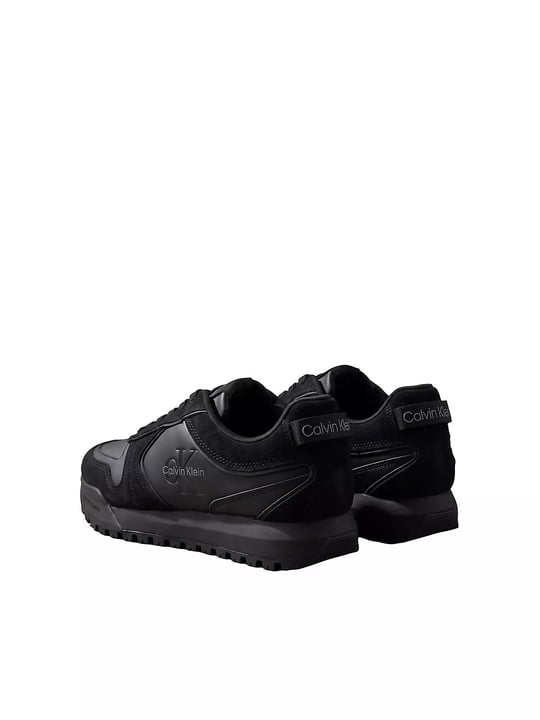 Calvin Klein Calvin Klein Erkek Hakiki Deri Süet Detaylı Logolu Siyah Sneaker YM0YM01461-0GJ