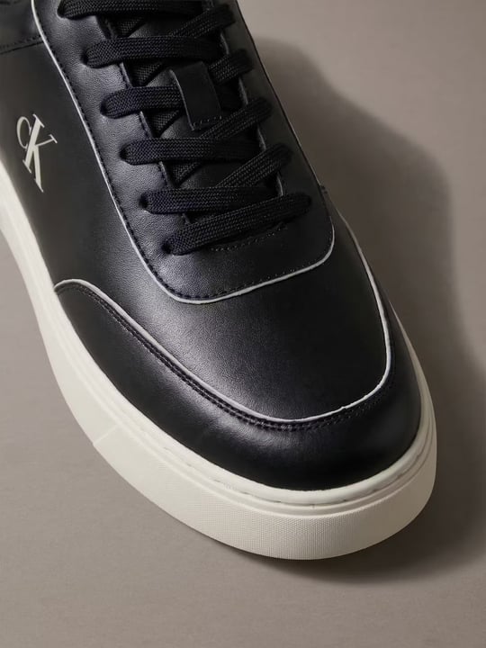 Calvin Klein Calvin Klein Erkek Hakiki Deri İçi Sıcak Astarlı Airfit Tabanlı Kabartma Logolu Siyah Sneaker HM0HM02287-0GK
