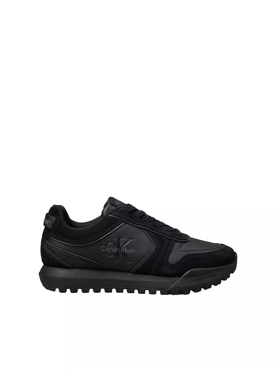 Calvin Klein Calvin Klein Erkek Hakiki Deri Süet Detaylı Logolu Siyah Sneaker YM0YM01461-0GJ