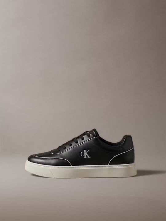 Calvin Klein Calvin Klein Erkek Hakiki Deri İçi Sıcak Astarlı Airfit Tabanlı Kabartma Logolu Siyah Sneaker HM0HM02287-0GK