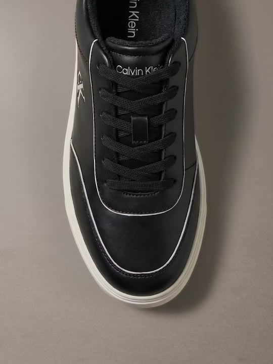 Calvin Klein Calvin Klein Erkek Hakiki Deri İçi Sıcak Astarlı Airfit Tabanlı Kabartma Logolu Siyah Sneaker HM0HM02287-0GK
