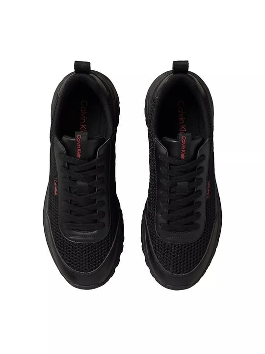 Calvin Klein Calvin Klein Erkek Kalın Topuk Deri Bağcıklı Rahat Taban Siyah Sneaker HM0HM02240-06U