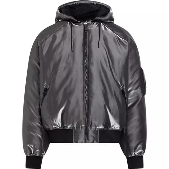 Calvin Klein Calvin Kleın Erkek Kapşonlu Yaka Fermuarlı Uzun Kollu Gri Mont J30J324079-0GK