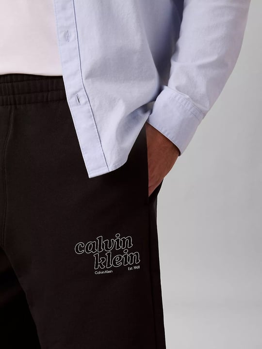 Calvin Klein Calvin Klein Erkek Kısa Boy Dokuma Kumaş Yazlık Kullanım Siyah Şort LV04RG209G-UB1