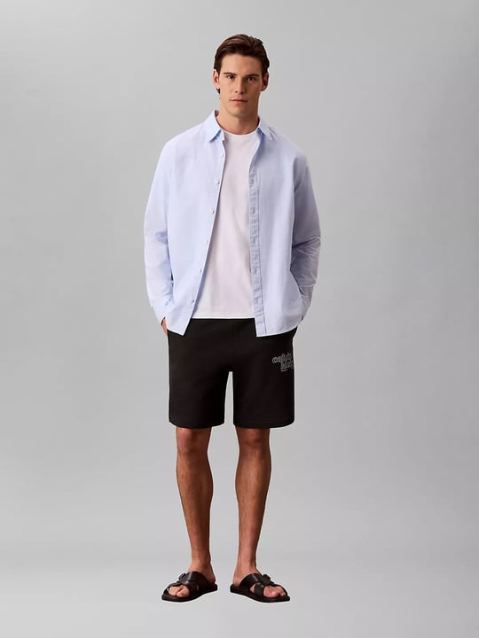 Calvin Klein Calvin Klein Erkek Kısa Boy Dokuma Kumaş Yazlık Kullanım Siyah Şort LV04RG209G-UB1