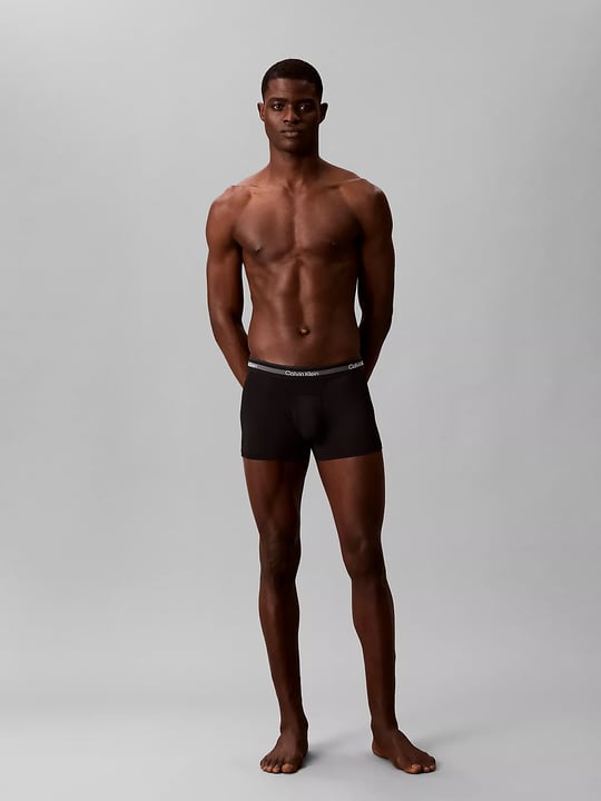 Calvin Klein Calvin Klein Erkek Logo Etiketli Elastik Bel Bantlı Üçlü Paket Siyah Boxer LV00NB4536-UB1