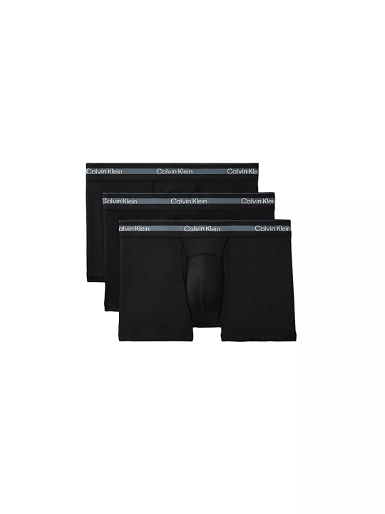 Calvin Klein Calvin Klein Erkek Logo Etiketli Elastik Bel Bantlı Üçlü Paket Siyah Boxer LV00NB4536-UB1