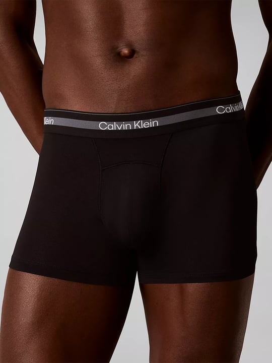 Calvin Klein Calvin Klein Erkek Logo Etiketli Elastik Bel Bantlı Üçlü Paket Siyah Boxer LV00NB4536-UB1
