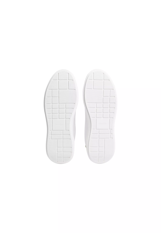 Calvin Klein Calvin Klein Erkek Logo Kabartmalı Düşük Bilekli %100 Deri Beyaz Sneaker YM0YM01344-0LE