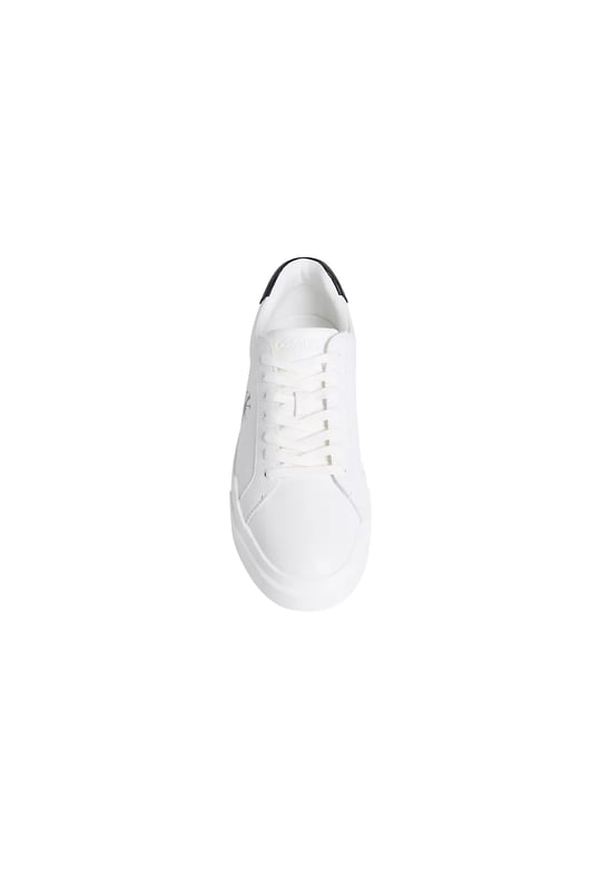 Calvin Klein Calvin Klein Erkek Logo Kabartmalı Düşük Bilekli %100 Deri Beyaz1 Sneaker YM0YM01344-06X
