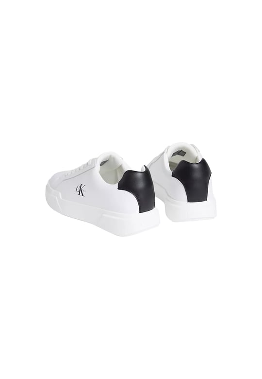 Calvin Klein Calvin Klein Erkek Logo Kabartmalı Düşük Bilekli %100 Deri Beyaz1 Sneaker YM0YM01344-06X
