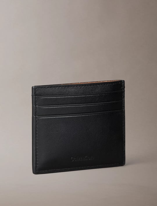 Calvin Klein Calvin Klein Erkek Logo Kabartmalı İçi Yün Detaylı Siyah Kartlık LV04D1363G-UB1