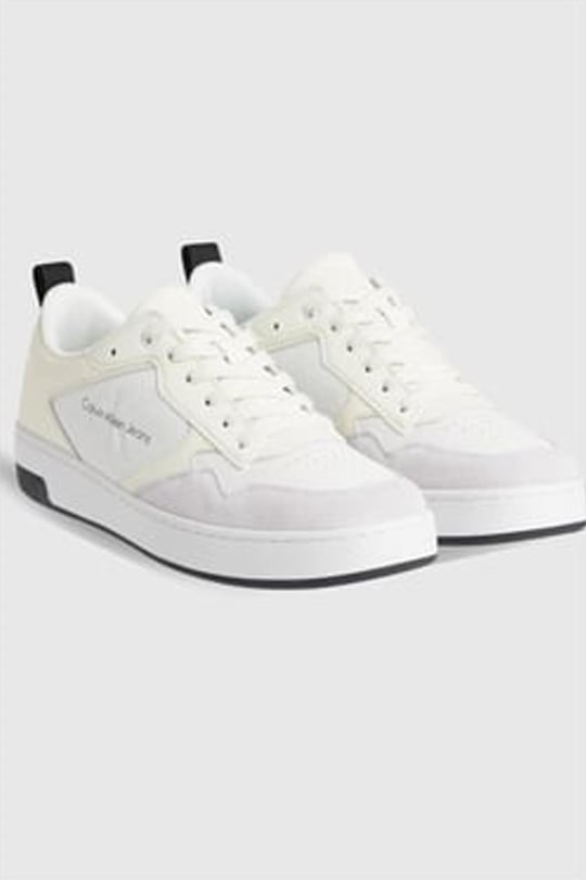 Calvin Klein Calvin Kleın Erkek Logolu Bağcıklı Deri Bej Ayakkabı YM0YM00574-0F6