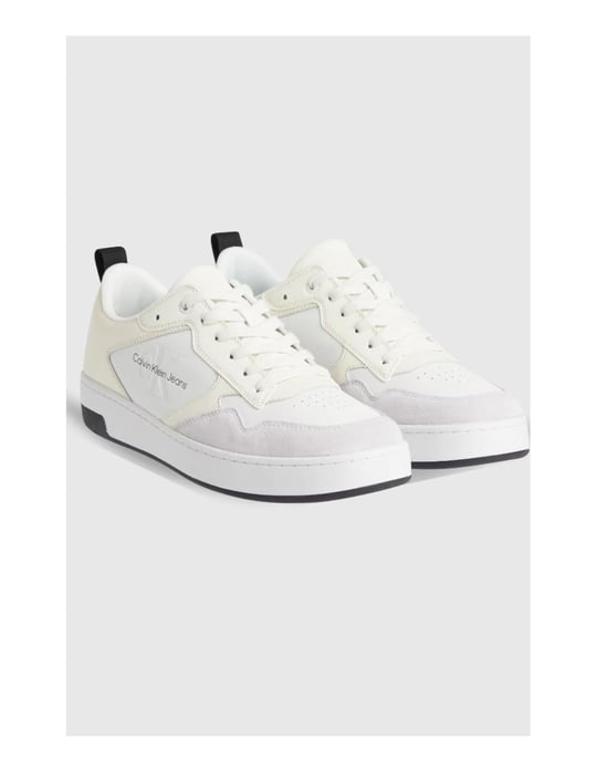 Calvin Klein Calvin Kleın Erkek Logolu Bağcıklı Deri Bej Ayakkabı YM0YM00574-0F6