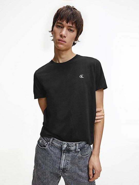 Calvin Klein Calvin Kleın Erkek Logolu Regular Fit Kısa Kollu Yuvarlak Yaka Siyah T-Shirt J30J314544-BAE