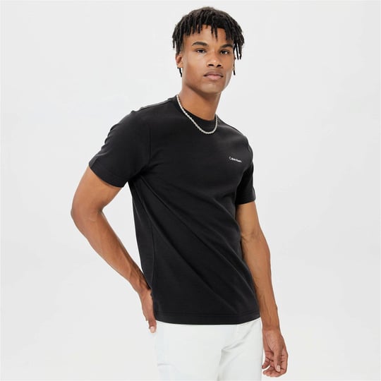 Calvin Klein Calvin Kleın Erkek Logolu Kısa Kollu Pamuklu Siyah T-Shirt K10K109894-BEH